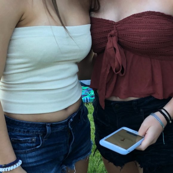 Free People Womens Seamless Sparkle Tube Top Strapless Shimmering Cami - Picture 4 of 6